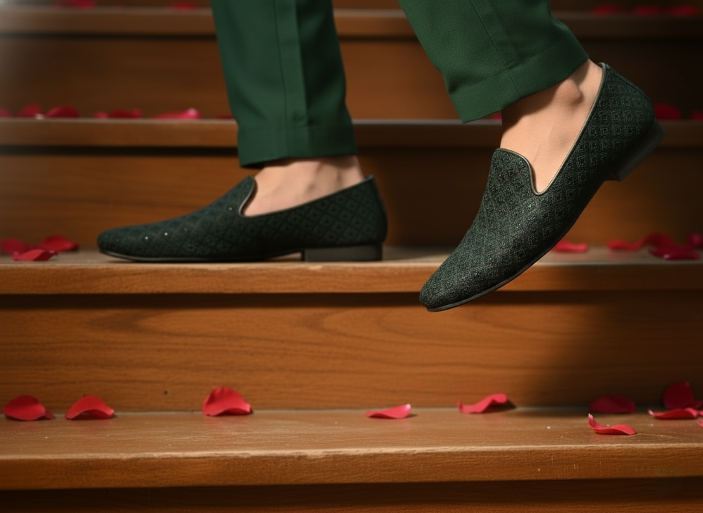 Regal Heritage Embroidered Wedding Shoes/Khussa