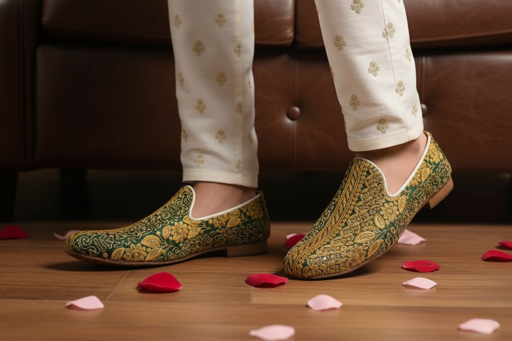 Emerald Royale Embroidered Loafers