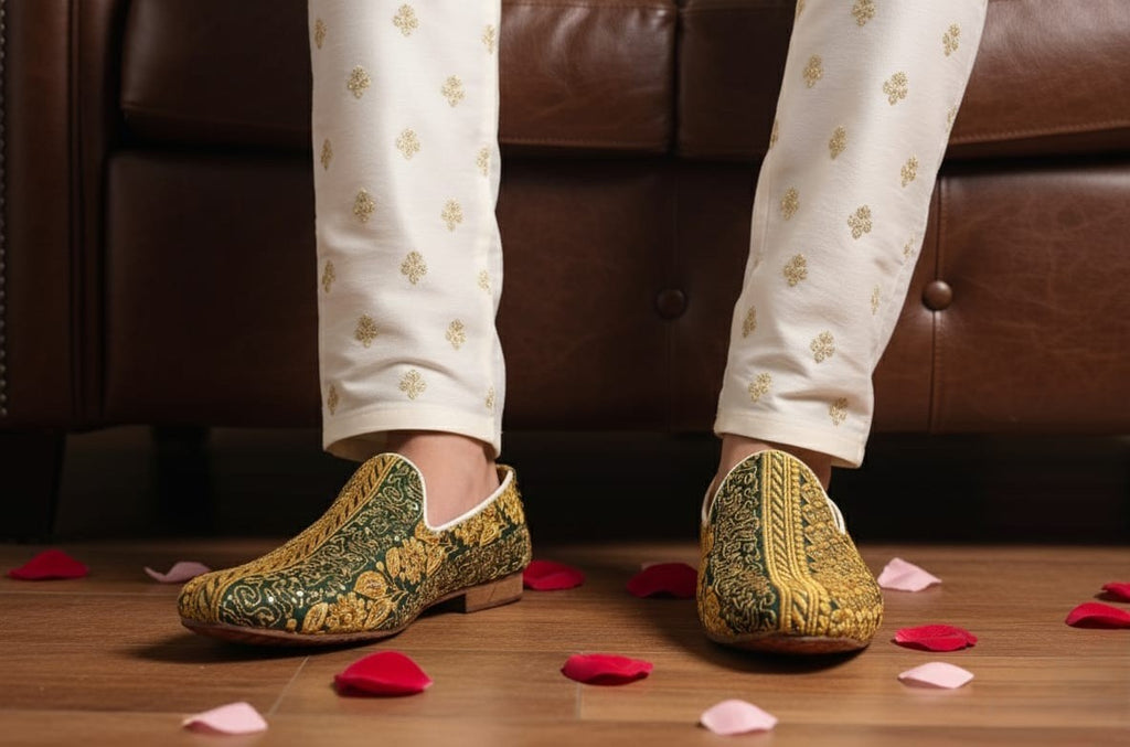 Emerald Royale Embroidered Loafers