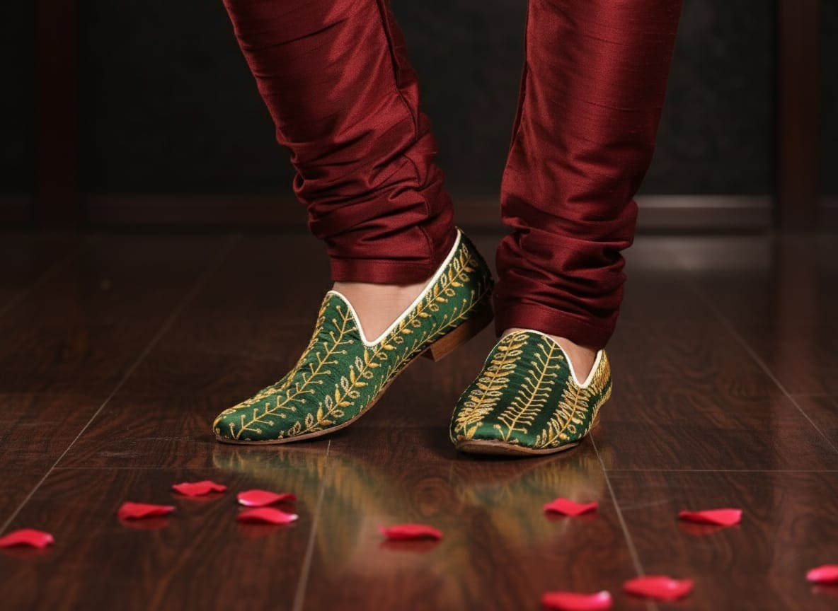 Verdant Majesty Embroidered Loafers